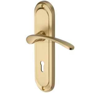 Heritage Brass Ambassador Satin Brass Door Handles (Sold In Pairs)