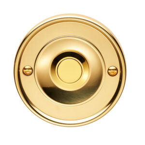 Round Bell Push, Polished Brass