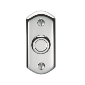 Shaped Bell Push, Polished Chrome