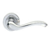 Manital Apollo Door Handles On Round Rose, Polished Chrome (Sold In Pairs)