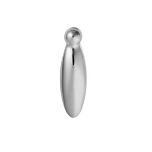 Pear Drop Architectural Quality Covered Escutcheon, Polished Chrome