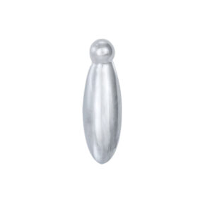 Pear Drop Architectural Quality Covered Escutcheon, Satin Chrome