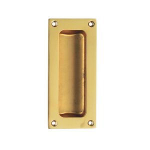 Fingertip Flush Pull Handles (102Mm X 45Mm), Polished Brass