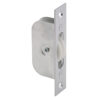 Galvanised Sash Window Axle Pulley (Square Forend), Satin Chrome With Nylon Wheel