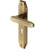 Heritage Brass Astoria Art Deco Style Door Handles, Antique Brass (Sold In Pairs)