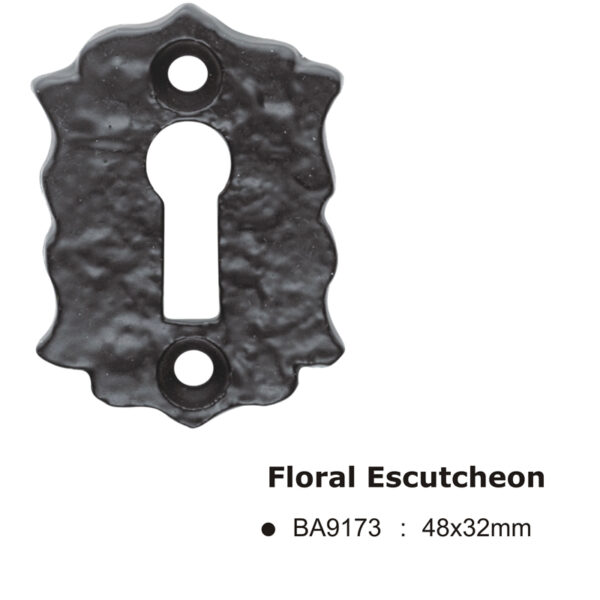 Floral Escutcheon -48X32Mm