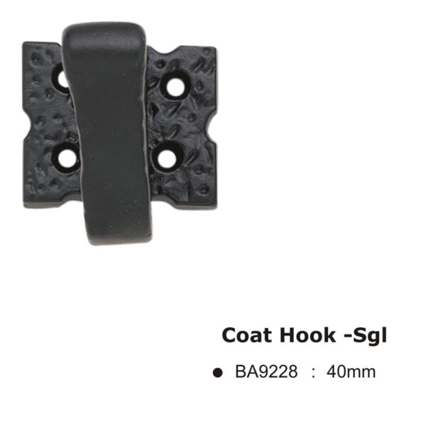 Coat Hook -Sgl -40Mm