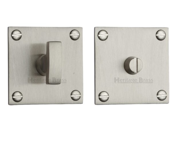 Heritage Brass Square 50Mm X 50Mm Turn & Release, Satin Nickel