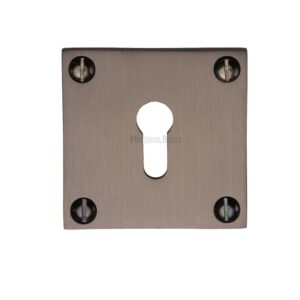 Heritage Brass Standard Square Slim Key Escutcheon, Matt Bronze