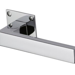 Heritage Brass Delta Low Profile Polished Chrome Handles On Square Rose (Sold In Pairs)