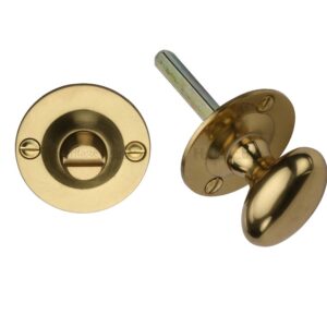 Heritage Brass Round 36Mm Diameter Turn & Release, Polished Brass