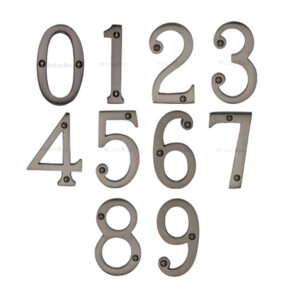 Heritage Brass 0-9 Screw Fix Numerals (76Mm - 3"), Matt Bronze