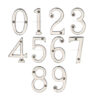 Heritage Brass 0-9 Screw Fix Numerals (76Mm - 3"), Polished Nickel