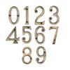 Heritage Brass 0-9 Screw Fix Numerals (76Mm - 3"), Antique Brass