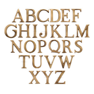 Heritage Brass A-Z Pin Fix Letters (51Mm - 2"), Antique Brass