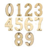 Heritage Brass 0-9 Screw Fix Numerals (76Mm - 3"), Polished Brass