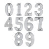 Heritage Brass 0-9 Screw Fix Numerals (76Mm - 3"), Satin Chrome