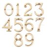 Heritage Brass 0-9 Screw Fixing Numerals (51Mm - 2"), Polished Brass