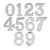 Heritage Brass 0-9 Self Adhesive Numerals (51Mm - 2"), Polished Chrome