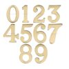 Heritage Brass 0-9 Self Adhesive Numerals (51Mm - 2"), Satin Brass