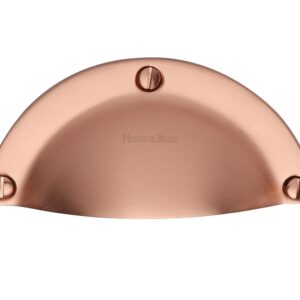 Heritage Brass Cabinet Drawer Pull Handle (86Mm C/C), Satin Rose Gold