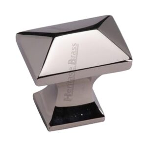 Heritage Brass Anvil Design Pyramid Cabinet Knob, Polished Nickel