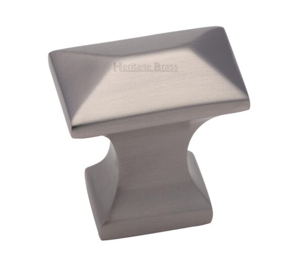 Heritage Brass Anvil Design Pyramid Cabinet Knob, Satin Nickel