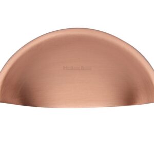 Heritage Brass Cabinet Drawer Pull Handle (57Mm C/C), Satin Rose Gold