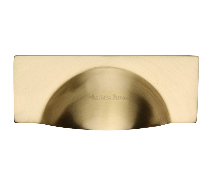 Heritage Brass Cabinet Drawer Pull Handle (57Mm C/C), Satin Brass