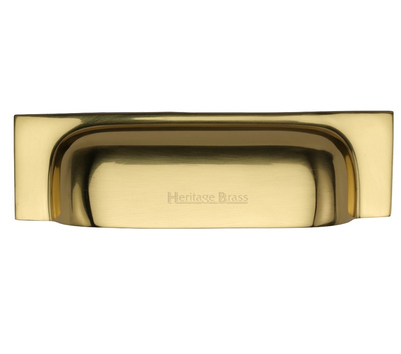 Heritage Brass Cabinet Drawer Pull Handle (76Mm/96Mm Or 152Mm/178Mm C/C), Polished Brass