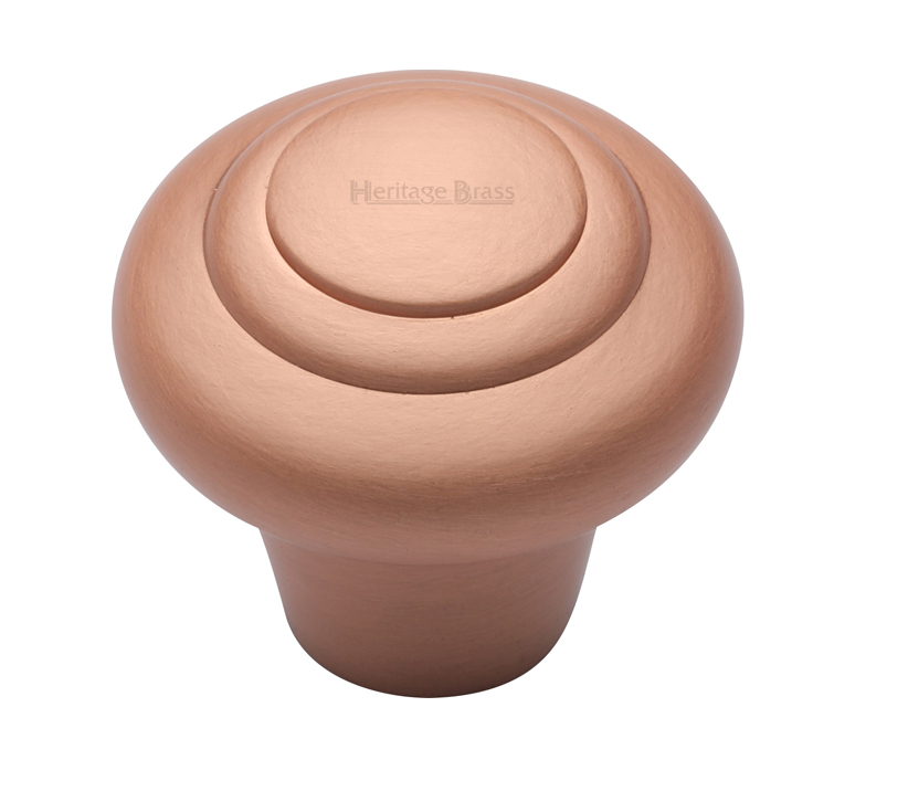 Heritage Brass Round Bead Design Cabinet Knob (32Mm Or 38Mm), Satin Rose Gold