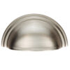 Fingertip Victorian Cup Pull Handles (76Mm C/C), Satin Nickel