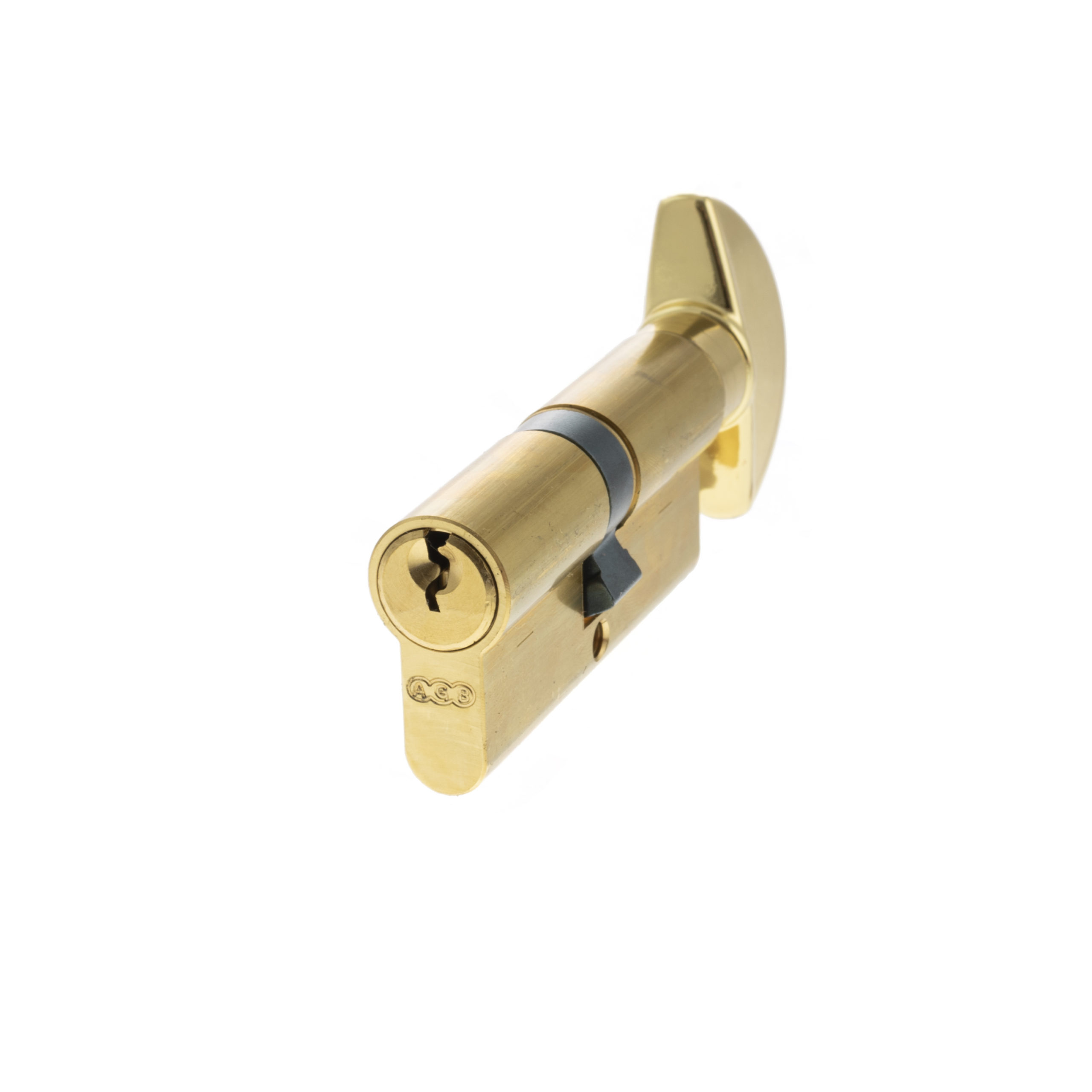 AGB 5 Pin Key to Turn Euro Cylinder 35-35mm (70mm) - Polished Brass