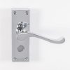 Carlisle Brass CBS55WCCP Victorian Scroll Lever On Backplate - Privacy (Contract Range) 120mm x 40mm Polished Chrome