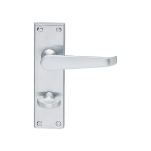 Carlisle Brass CBV30WCSC Victorian Flat Lever On Backplate - Bathroom 57mm C/C (Contract Range) 155mm x 40mm Satin Chrome