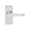 Carlisle Brass CBV31SC Victorian Flat Lever On Backplate - Latch (Contract Range) 120mm x 40mm Satin Chrome