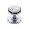 Oct Centre Door Knob – 85mm - Polished Satin Chrome