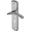 Heritage Brass Centaur Apollo Finish, Satin Chrome With Polished Chrome Edge, Door Handles (Sold In Pairs)