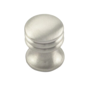 Fingertip Ringed Cupboard Knob, Satin Nickel