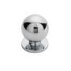 Fingertip Ball Cupboard Knob, Polished Chrome