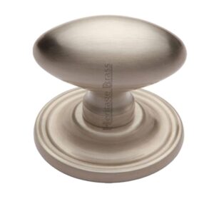 Heritage Brass Chelsea Mortice Door Knobs, Satin Nickel (Sold In Pairs)