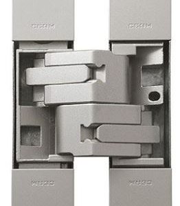 Eurospec CI001130VCH00 1130 Stars 3D Concealed Hinge 134 X 24mm Ss Plated-Pozi Screws Not Supplied 134mm x 24mm Satin Stainless