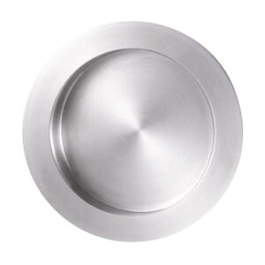 Circle Flush Pull For Sliding Doors (60Mm Diameter), Aluminium Stainless Steel Effect