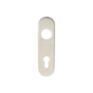 Eurospec CPRE1170/72SSS 174 X 45 X 8mm Steelworx Radius Backplates - Lock Euro Profile (72mm C/C) 170mm x 45mm x 8mm Satin Stainless Steel