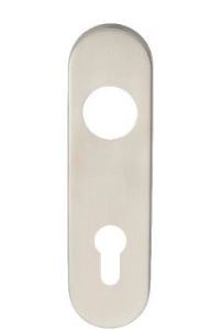 Eurospec CPRE1170/72SSS 174 X 45 X 8mm Steelworx Radius Backplates - Lock Euro Profile (72mm C/C) 170mm x 45mm x 8mm Satin Stainless Steel