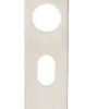 Eurospec CPRU1170SSS 174 X 45 X 8mm Steelworx Radius Backplates - Lock Oval Profile (48.5 mm C/C) 170mm x 45mm x 8mm Satin Stainless Steel