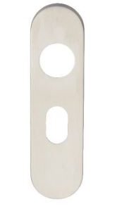 Eurospec CPRU1170SSS 174 X 45 X 8mm Steelworx Radius Backplates - Lock Oval Profile (48.5 mm C/C) 170mm x 45mm x 8mm Satin Stainless Steel