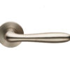 Eurospec Peninsula Door Handles On Slim Fit 6Mm Rose - Grade 304 Satin Stainless Steel