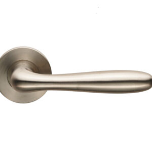 Eurospec Peninsula Door Handles On Slim Fit 6Mm Rose - Grade 304 Satin Stainless Steel