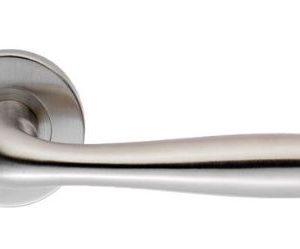 Eurospec CSL1127SSS Steelworx Designer Lever On Concealed Fix Sprung Round Rose G304 52mm Satin Stainless Steel